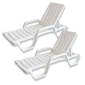 Solycarpa Pack 2 Tumbonas Plegables con Reposabrazos y Recl…