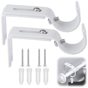 VIVIIHOO Juego de 2 soportes para barra de cortina con sopo…