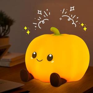 Calabaza Luz Nocturna Infantil, Kawaii Lampara Bebe Noche,…