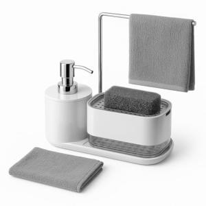 Jabonera Cocina, Organizador de Cocina con Bandeja y Soport…