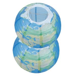 Gadpiparty 2 piezas linterna de papel forma de tierra con m…