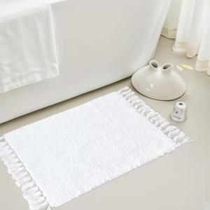 APROPHIC Alfombra de baño blanca, alfombra de baño, antides…