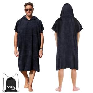 Kato Tirrinia Beach Surf Poncho con bolsillo Absorbente de…