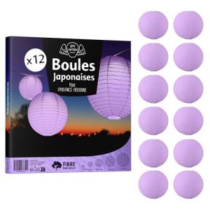 12 farolillos de papel de 30 cm Parma – Colgante de bola de…