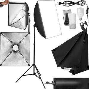 tectake® Kit iluminación Estudio fotográfico, Set de Softbo…