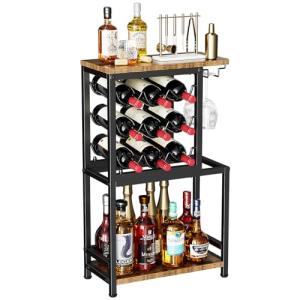 Nuovoware Botellero de Vino de Pie, Botellero Vino de 3 Niv…