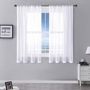 MRTREES Cortinas Visillos Habitacion Blancas 2 Piezas 140X1…