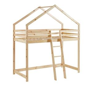 BAÏTA Cama Mezzanine Tiny, Pin, Natural, 90 x 190 cm