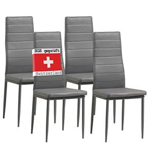 Albatros 2553 Milano Set de 4 sillas de Comedor, Gris