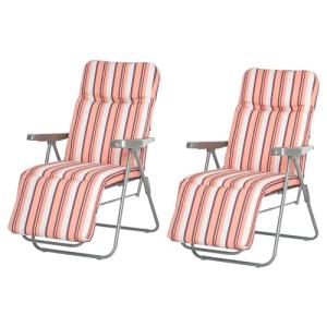 Outsunny Conjunto de 2 Tumbonas Plegables Tumbonas de Jardí…