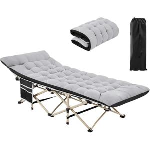 Yaheetech Tumbona de Camping Plegable Militar Plegable para…