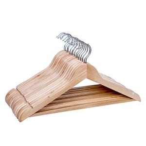 COM-FORT HOUSE - Pack de 40 Perchas de Madera Maciza Natura…