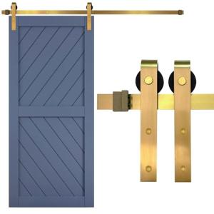 Rio Salto Kit de herrajes dorados para puerta corredera de…
