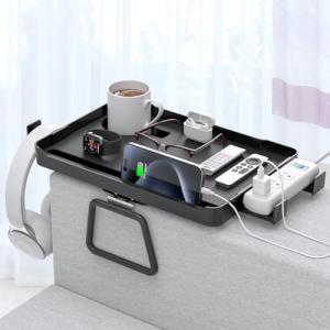 CLESOO Bandeja para reposabrazos de sofá – 5 en 1 de gran c…