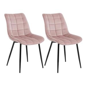 WOLTU Pack de 2 Sillas de Comedor Asiento de Terciopelo Sil…
