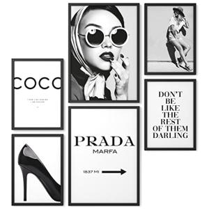 Papierschmiede® Mood Poster Set Coco blanco-negro, Cuadros…