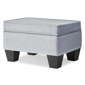 IBUYKE 10” Pequeño Reposapiés Otomana, Rectángulo de Lino R…