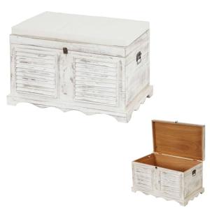 Mendler Baúl de madera T356AM - Banco de almacenamiento (50…