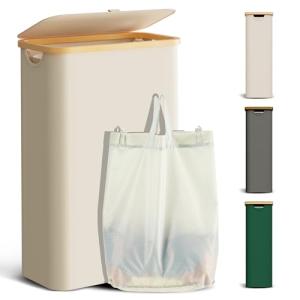 YOUDENOVA Cesto para la colada con tapa, 48 L, estrecho, co…