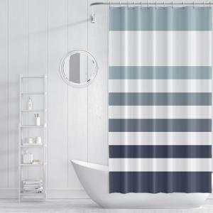 IM® Cortina de Ducha de Poliéster 180An x200Al cm, con 12 A…