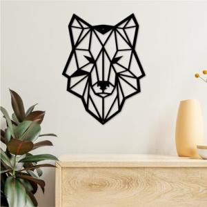 Cartel de metal de lobo, decoración de cabeza de lobo de me…
