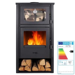 EIDER BIOMASA – Estufa de Leña Lux con Horno en INOX – 12,4…