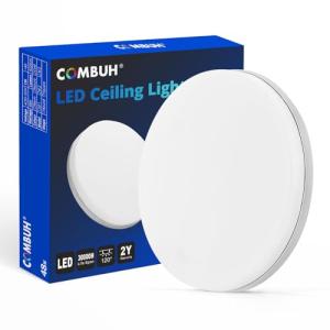Combuh Lampara Led Techo 30cm, 48W Plafon Redondo Modernos…