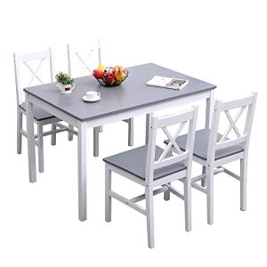 SDHYL - Juego de mesa y 4 sillas de comedor con sillas, jue…