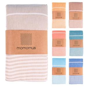 MOMOMUS Fouta Playa XXL, con Flecos y 100% Algodón – Ideal…