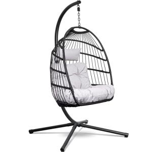 Swoods Silla Colgante de Huevo – Silla Colgante con Soporte…