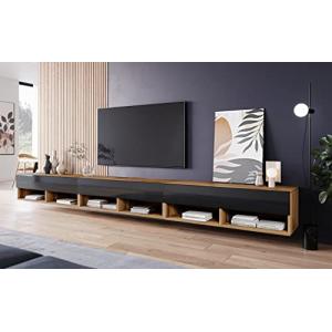 PIASKI Mueble de TV 300 cm LOWBOARD A, sin iluminación LED,…