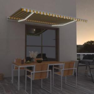 Festnight Toldo Manual Retráctil con LED Solar 400 x 300 cm…