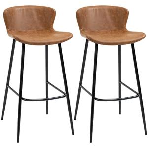 HOMCOM Conjunto de 2 Taburetes Altos de Cocina Sillas Altas…