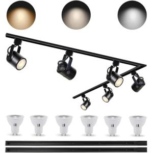 Kit de iluminación LED regulable en negro, cabezal de carri…