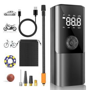 Viafexna Inflador Electrico, 6000Mah Compresor Aire Portati…