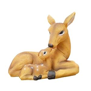 Estatua de ciervo Doe & Fawn para el hogar, escultura de ci…