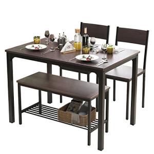 soges Juego de Mesa de Comedor para 4 Personas, 110cm Juego…