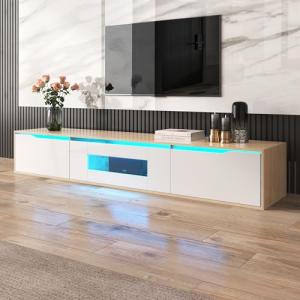 Mueble para TV de 180 x 30 x 35 cm, alto brillo, color a ju…