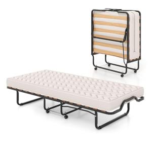 GOPLUS Cama plegable de invitados de 90 x 200 cm, cama pleg…
