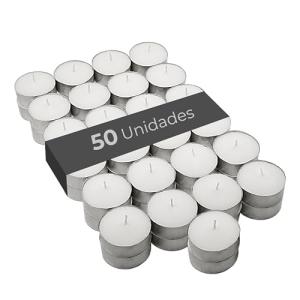 COM-FORT HOUSE | Velas de te Blancas | Pack velas de 50 Uni…