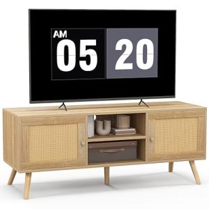 KOMFOTTEU Mueble para TV de hasta 55", Soporte para TV con…