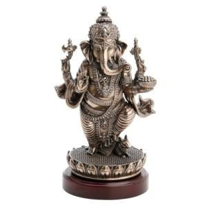 BY SIGRIS - Figura Ganesha en Loto Dorado de Resina | Figur…