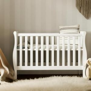 Cuna Gala 120x60 cm – Elegante Cuna Blanca con Barrera extr…