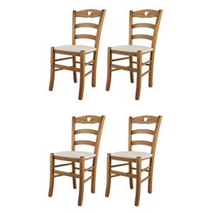 Tommychairs - Set 4 sillas Cuore para Cocina y Comedor, Est…