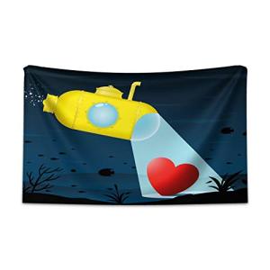 ABAKUHAUS Submarino Amarillo Tapiz de Pared y Cubrecama Sua…