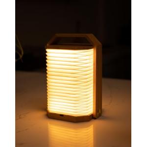 ZBOLE Lámpara de Mesa de Madera con Asa, Lámpara de Lintern…