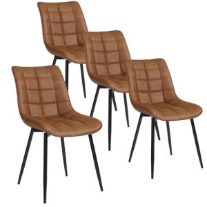 WOLTU Pack de 4 Sillas de Comedor Asiento de Cuero Artifici…