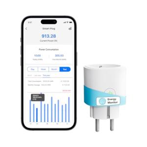Meross Enchufe Inteligente 16A con Mide el Consumo, WiFi En…