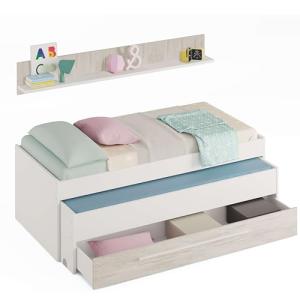 Habitdesign Cama Nido Juvenil, 2 Camas   Cajon   Estante, C…