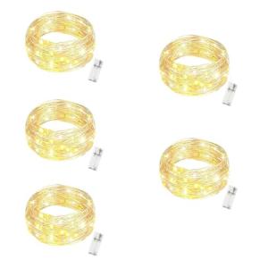 SIGANDG 5 piezas Guirnalda Luces Pilas(Con Temporizador),Lu…